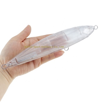 Wholesale Abs Unpainted Fishing Musky Sublimation Popper Bait 230mm 110g Blank Crankbait Lure Body