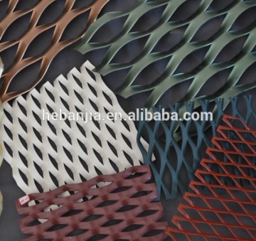 Hebei Anjia plain expanded pvc coated diamond metal wire mesh sheet