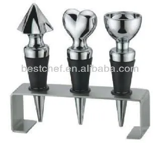 18-10 stainless steel Deluxe wine stopper with stand
