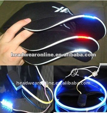 fashion LED baseball caps/baseball caps with LED lights