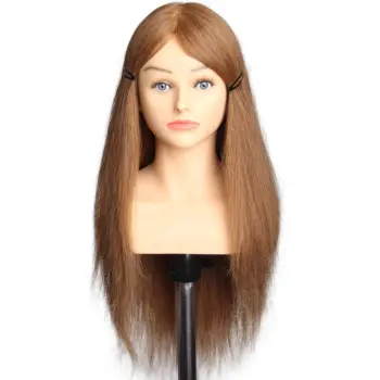 human hair mannequins female head with tripod