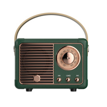 Altoparlante wireless portatile in pelle vintage esterna