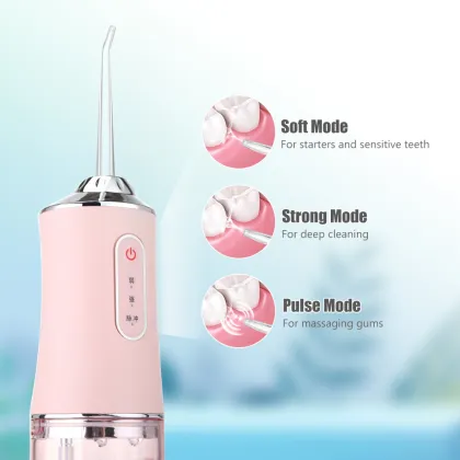 Professional Rechargeable Water Flosser: 3-Speed Dental Irrigator for Waterproof Deep Cleaning