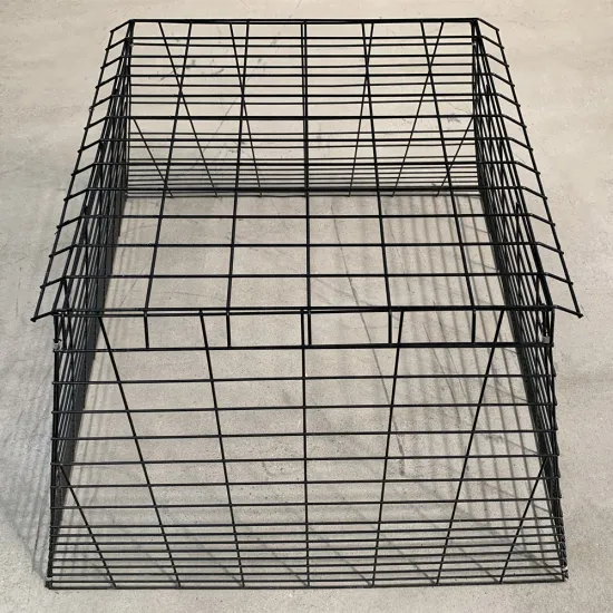 Black PVC Coated Chicken Fly Pen Pyramid Shape Steel Wire Mesh