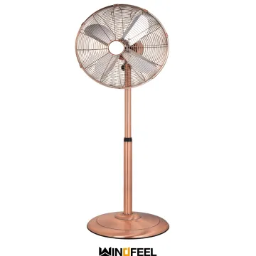 Floor Standing Metal Electric Stand Fan With Copper