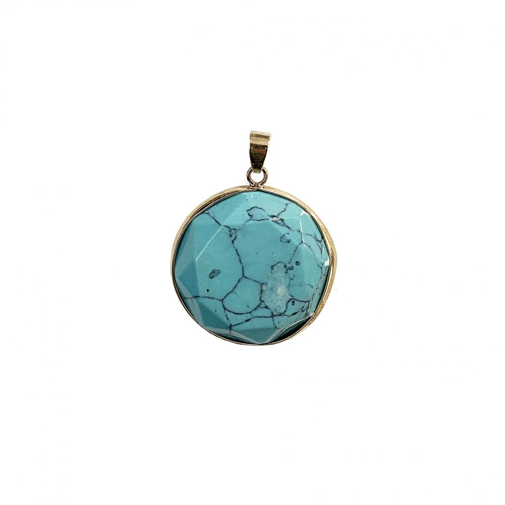 Craft Turquoise Howlite Gemstone Pingents Jewelry Marking