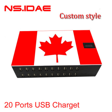 Brugerdefineret 20 Port USB -oplader