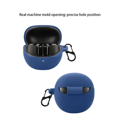 Silicone Earphone Case for QCY MeloBuds Pro with Keychain