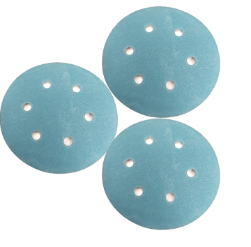 Blue Round Hook and Loop Sanding Discs 125mm Wet and Dry Sanding Abrasives