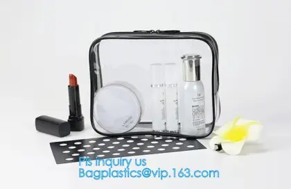 Popular Iridescent Clear PVC Makeup Bag, custom logo printing clear pvc makeup Bag, portable cosmetics makeup bag