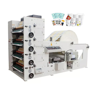 High Quality Automatic Label UV Dryer Flexo Printing Machine with Die Cutting (650mm, 1-6 Colors)