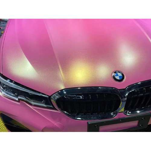 Matte Diamond Pink Glown Car Wrap Vinyl