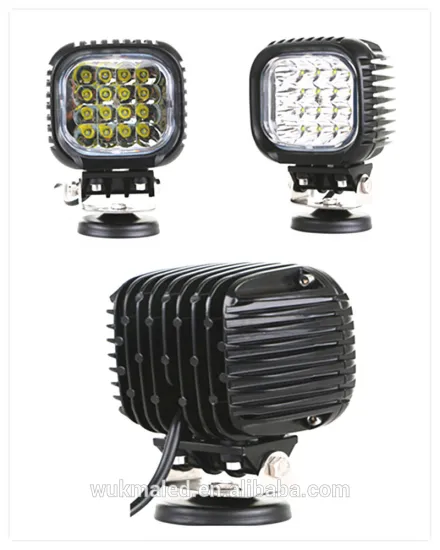 Square 48w led flood light 4x4 off road 12V tractor jee-p work lights fog light For Jee-p Cabin Boat SUV Truck Car ATV