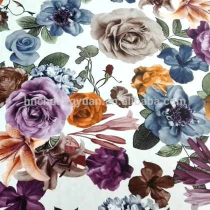 Haining chuangyuan High Quality Flower paper Design printed tricot Fabric