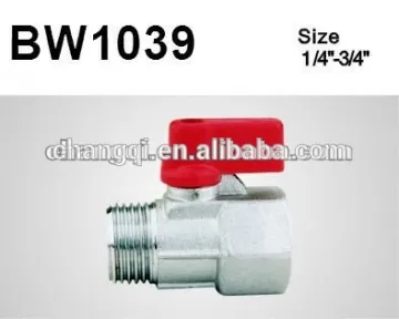 Chrome-Plated Brass Mini Ball Valve