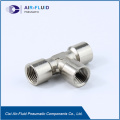 Air-Fluid Brass  Equal Tee Metric/BSPP Female Thread