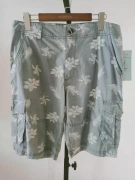 fashion printed cotton twill mens cargo shorts