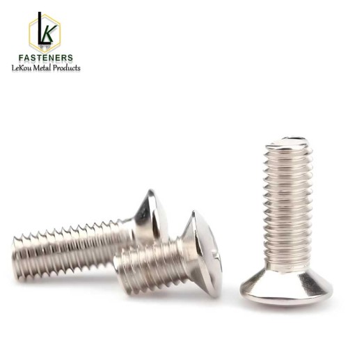 Шрубы з патаемнай галоўкай з нержавеючай сталі з папярочнай паглыбленнем