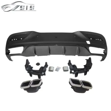 GLE Coupe Rear Bumper Fit for GLE Class C292 Coupe 2016-2019 GLE63 with Exhaust Tips and PP Diffuser