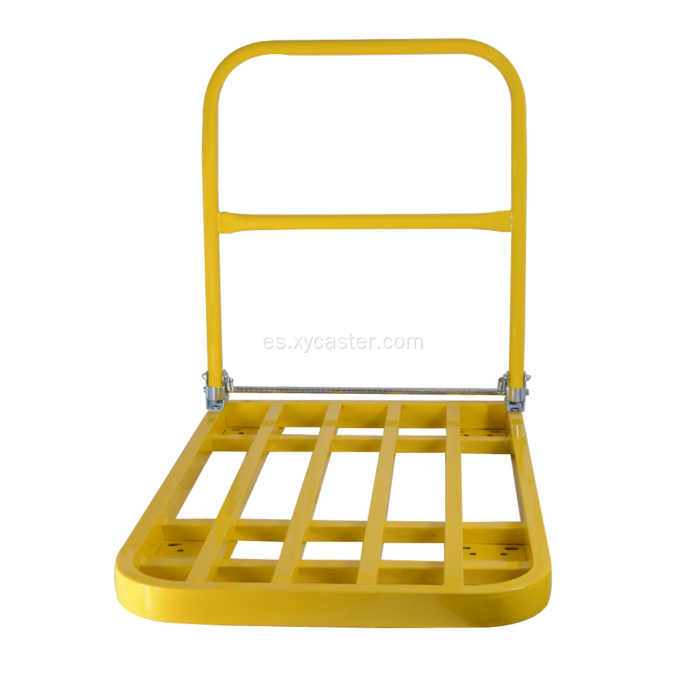 Plataforma amarilla Trolley con manija plegable