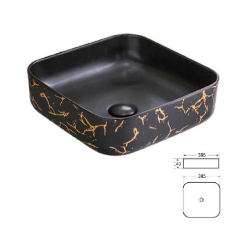 Hot Sale Black Basin Square Art Basin