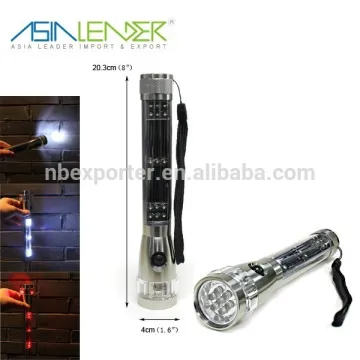 Mulrifunction Solar Rechargeable LED Flashlight