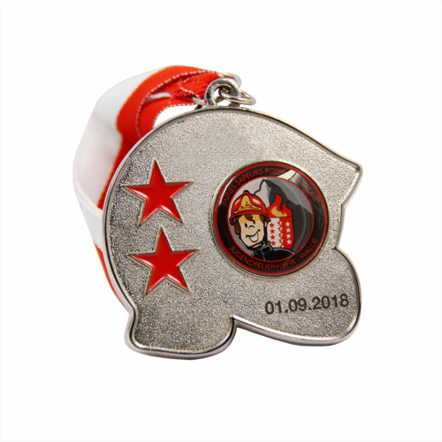 Medalha popular de adesivos personalizados com estrela vermelha
