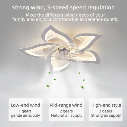 Modern Ceiling Fan with LED Light - Fandelier Ceiling Fan Light