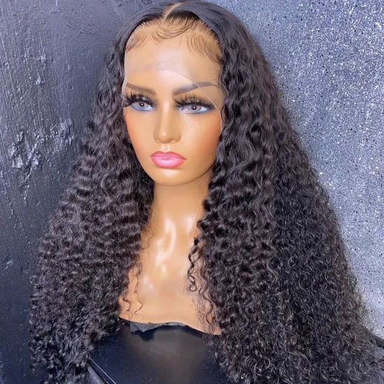 Afro Kinky Curly Human Hair Hd Full Lace Frontal Wig Cheap Raw Brazilian Virgin Human Hair Transparent Lace Front Wig For Women