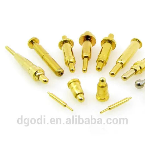 custom precision gold plated brass, copper spring probe pin, spring test probe