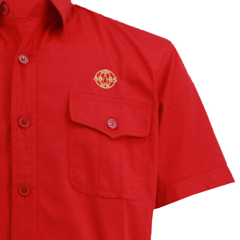 Red lapel working clothes