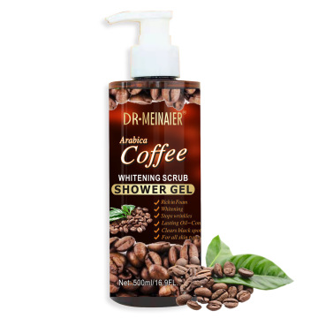 Natural Skin Care Coffee Shower Gel: Whitening, Moisturizing, Nourishing & Exfoliating Scrub Bath Gel