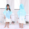 Impression de robe de serviette de poncho de surf pour enfants