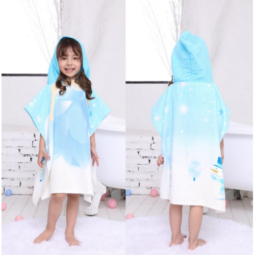 Hot selling kids surf poncho towel robe printing