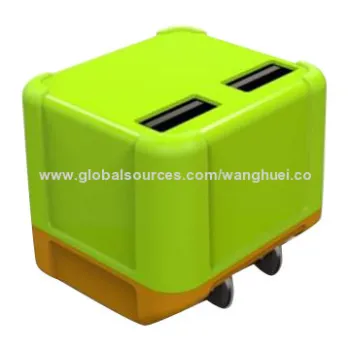 Dual-USB Charger with 5V/3.4A Output, Sized 40*37*35mm