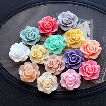 Colorful Resin Flower Cabochons