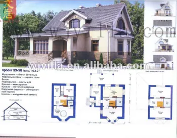 Prefab light steel villa with Russian styles and latest design villa