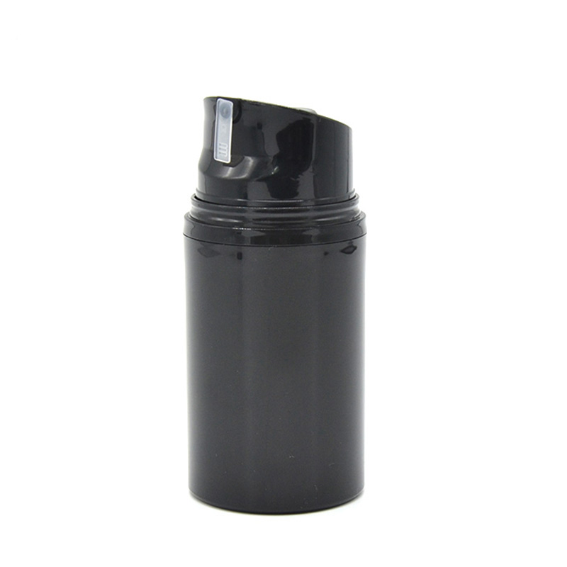 도매 고품질 블랙 컬러 OEM 페이스 크림 진공 플라스틱 PP Airless Pump Bottle 30ml 50ml 80ml 100ml