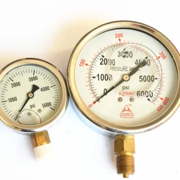 Glycerin Oil Filled Pressure Gauge