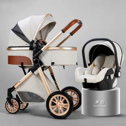 Best Quality 3 in 1 Baby Stroller: High Landscape Luxury Cradle Carrier