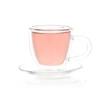 Handle Clear Glass Blue Mountain Coffee Mugs