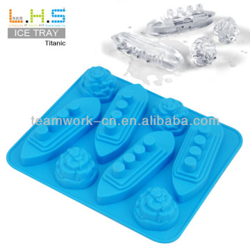 100% food grade Romantic Titanic custom silicone ice cube tray