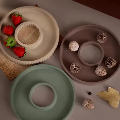 Round Stripe Silicone Mold for Home Decor