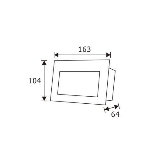 Recessed Rectangle 3w LED Step LightofStep Lighting Outdoor