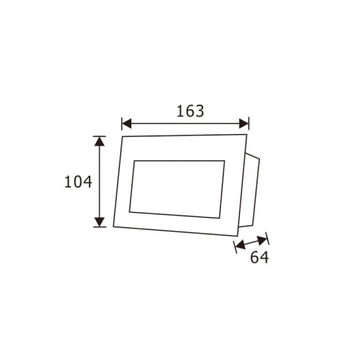 LEDER Recessed Rectangle 3w LED Step Light