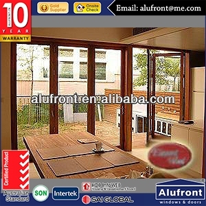 Modern Window and Door Designs China Guanghou Manufacturer Aluminum Wood Composite Swing Door