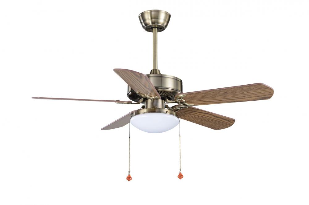 Ventilador de teto decorativo clássico de 5 lâminas com luz LED