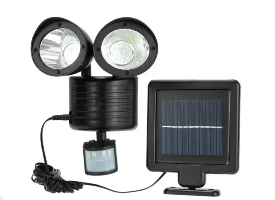 22LED Solar Energy Double Head Human Induction Lamp