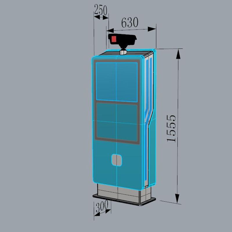 Parking lot entrance kiosk