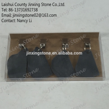 Set of 4 Natural Stone Tablecloth Weight Decorative Stone Table Cloth Clips Slate Tablecloth Clip
